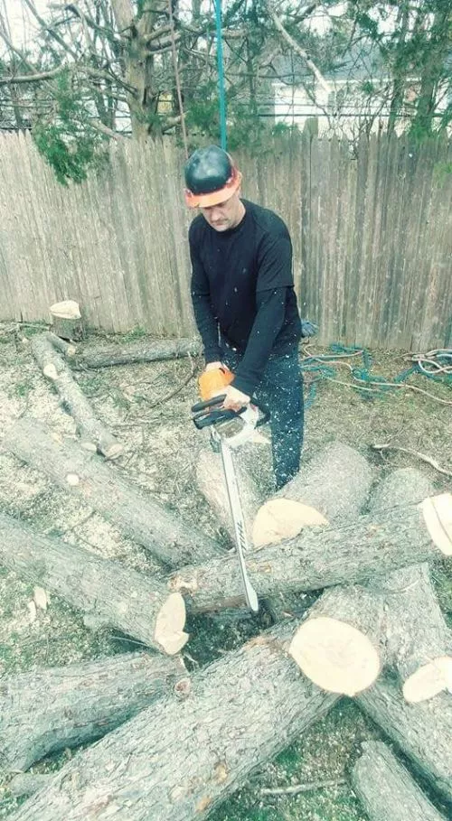 We hired Troy’s Tree Service to take down a monster tre in my daughter’s back yard in Deer Park