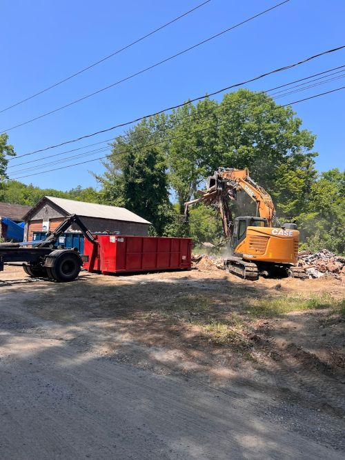  alt='Dan and his two man crew did a great job taking down 5 big oak trees at our house'